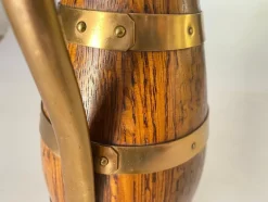 Hot Pamono Vintage Oak Jug by Gerard Lafitte, 1930s