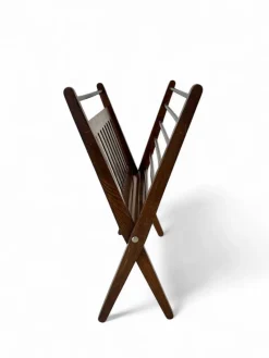 Pamono Vintage Oak Magazine Rack by Cees Braakman for Stol Kamnik, 1960> Magazine Racks