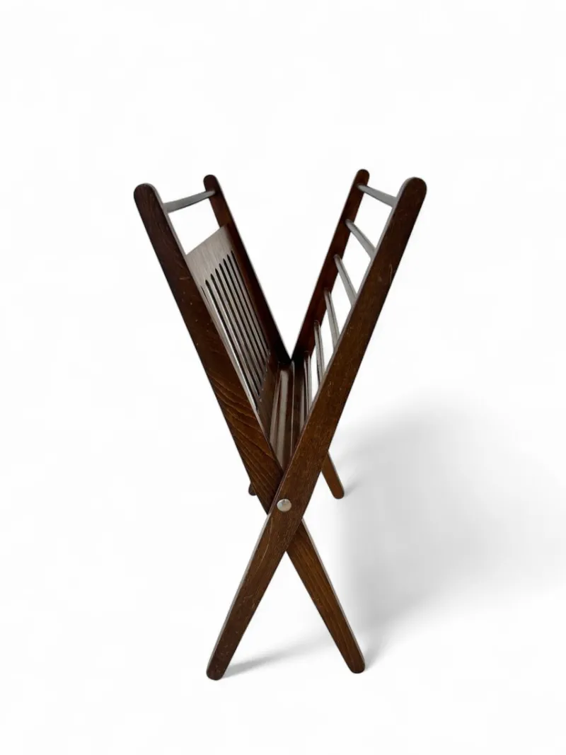 Pamono Vintage Oak Magazine Rack by Cees Braakman for Stol Kamnik, 1960> Magazine Racks