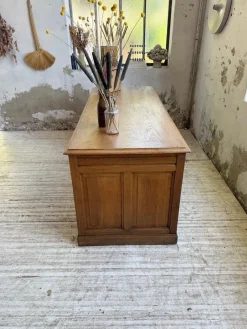 Pamono Vintage Oak Office Counter, 1950s