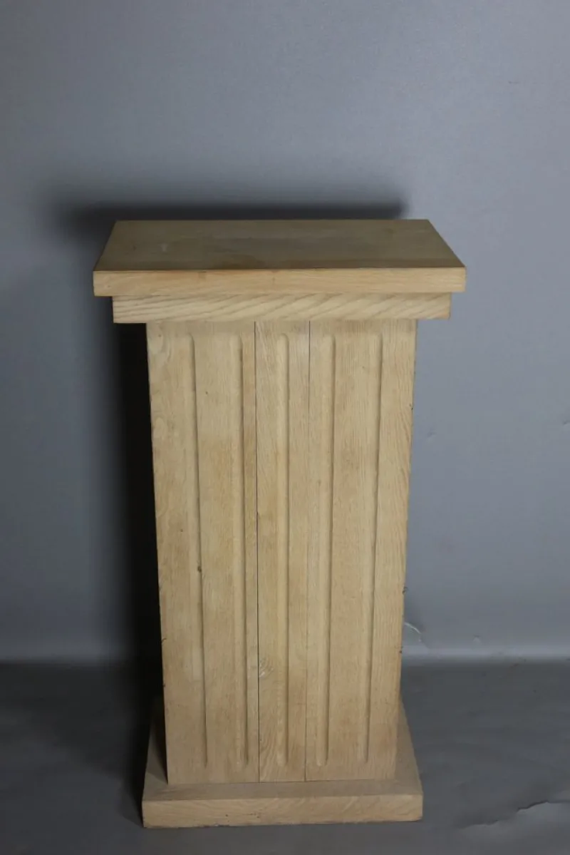 Pamono Vintage Oak Pedestal> Pedestals And Columns