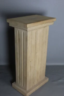 Pamono Vintage Oak Pedestal><noscript><img width=