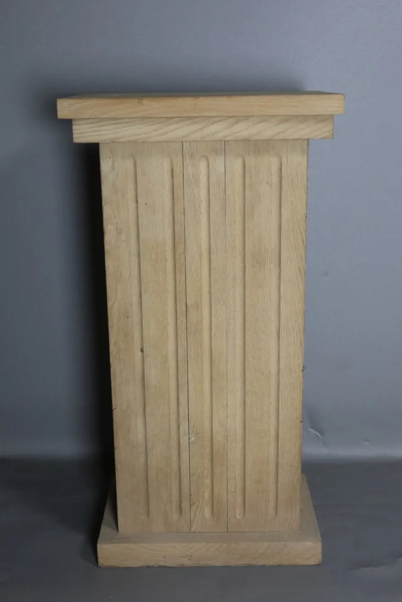 Pamono Vintage Oak Pedestal> Pedestals And Columns