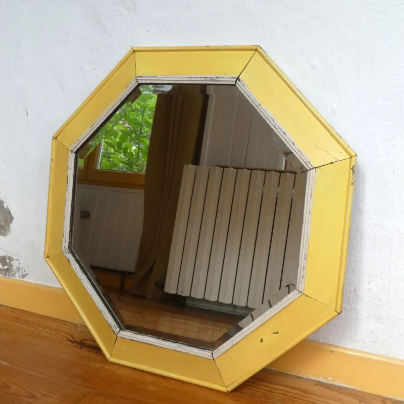Pamono Vintage Octagonal Mirror, 1950> Mirrors