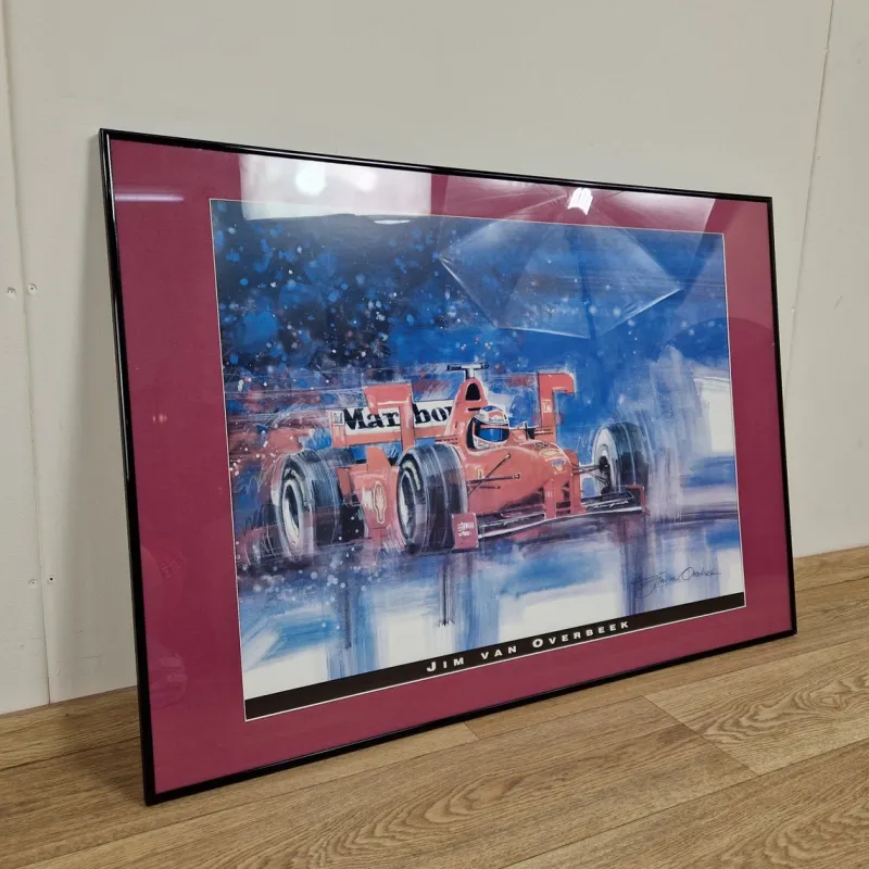 Outlet Pamono Vintage Offset Poster of Ferrari by Jim Van Overbeek, 1980s
