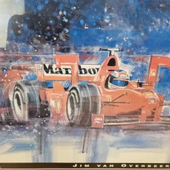 Outlet Pamono Vintage Offset Poster of Ferrari by Jim Van Overbeek, 1980s