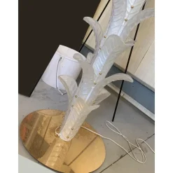 New Pamono Vintage Opalino Palm Tree Murano Glass Floor Lamp by Simoeng