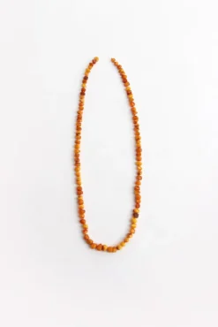 Pamono Vintage Orange Amber Beaded Necklace, 1960s> Necklaces
