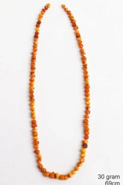 Pamono Vintage Orange Amber Beaded Necklace, 1960s><noscript><img width=
