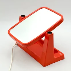 Discount Pamono Vintage Orange Dual Mirror with Lights from Schott, 1970s