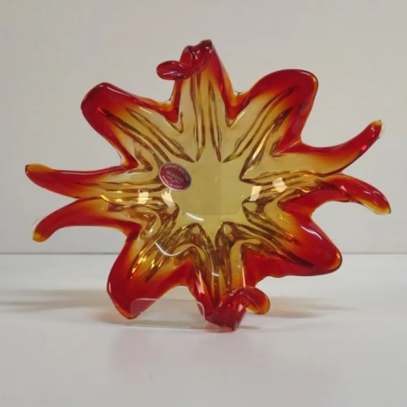 Pamono Vintage Orange Murano Glass Bowl> Bowls