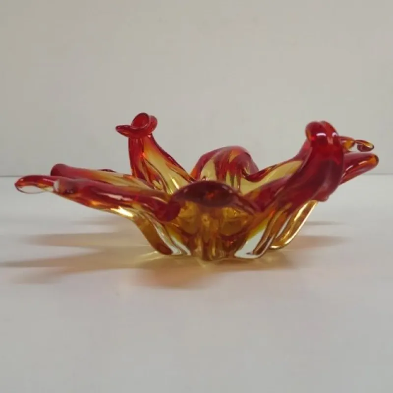 Pamono Vintage Orange Murano Glass Bowl> Bowls