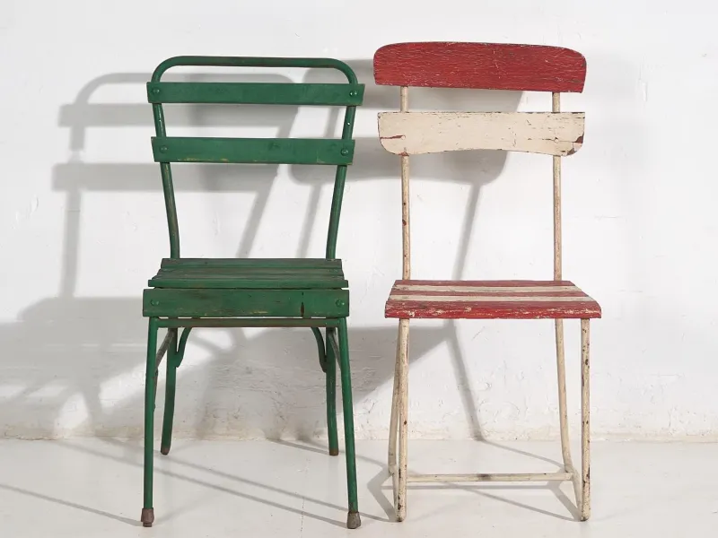 Clearance Pamono Vintage Outdoor Chairs, 1920, Set of 4
