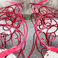 Pamono Vintage Outdoor Chairs with Lacquered Metal Structure, 1960s, Set of 4><noscript><img width=