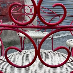 Pamono Vintage Outdoor Chairs with Lacquered Metal Structure, 1960s, Set of 4><noscript><img width=