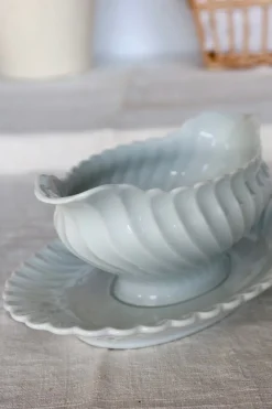Pamono Vintage Oval Sauce Boat in White Porcelain from Haviland & Co., 1980s><noscript><img width=