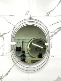 Outlet Pamono Vintage Oval Wall Mirror by Gaetano Sciolari, 1970s