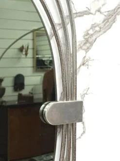 Outlet Pamono Vintage Oval Wall Mirror by Gaetano Sciolari, 1970s