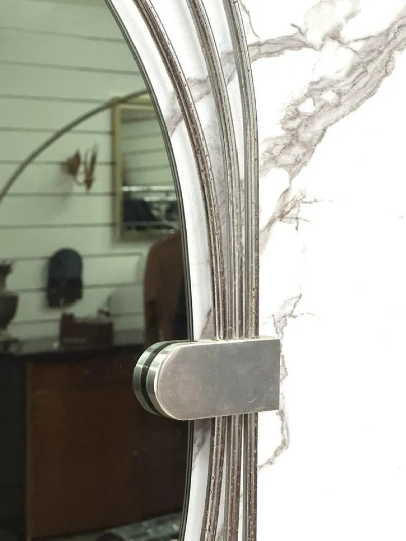 Outlet Pamono Vintage Oval Wall Mirror by Gaetano Sciolari, 1970s