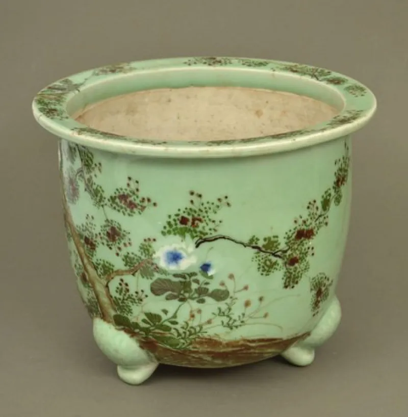 Hot Pamono Vintage Painted Flowerpot