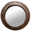 Outlet Pamono Vintage Patinated and Hammered Copper Wall Mirror by Angelo Bragalini, 1960s