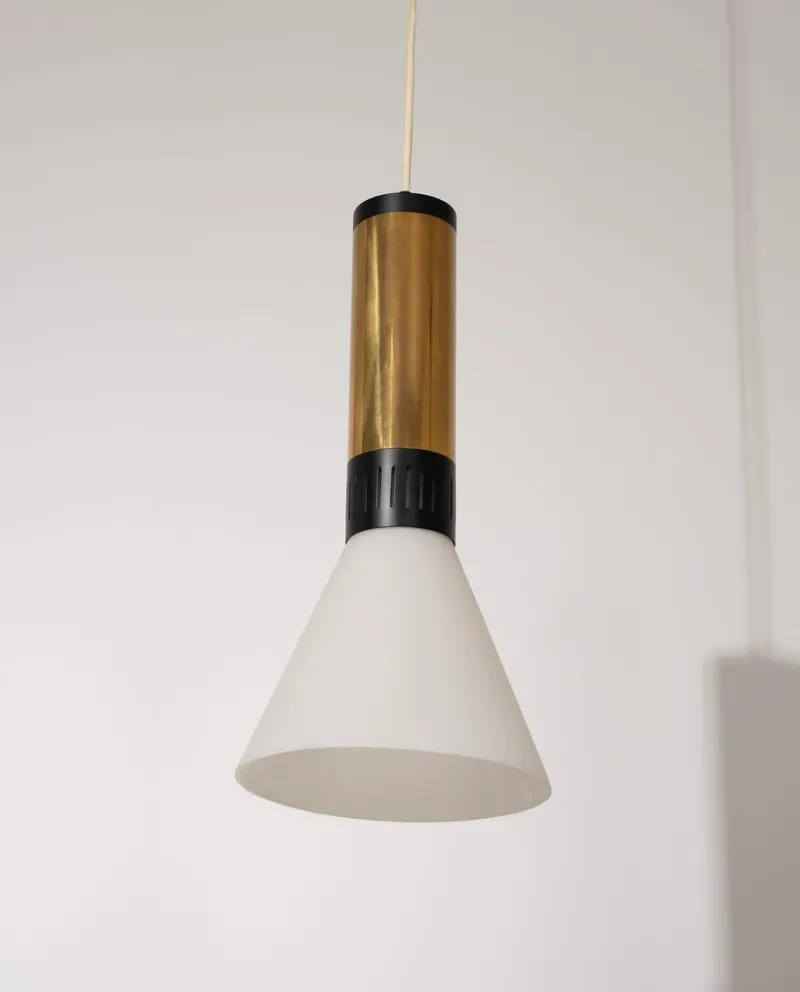 Pamono Vintage Pendants from Stilnovo, 1960, Set of 2> Ceiling Lights