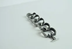 Pamono Vintage Pewter Bracelet, 1970s><noscript><img width=