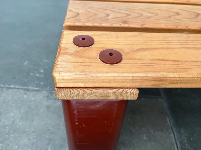 Sale Pamono Vintage Pinewood and Plastic Outdoor Couch Table, 1970s