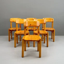 Hot Pamono Vintage Pinewood Chairs by Rainer Daumiller, 1970s, Set of 6