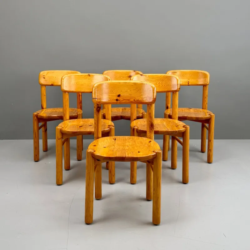 Hot Pamono Vintage Pinewood Chairs by Rainer Daumiller, 1970s, Set of 6