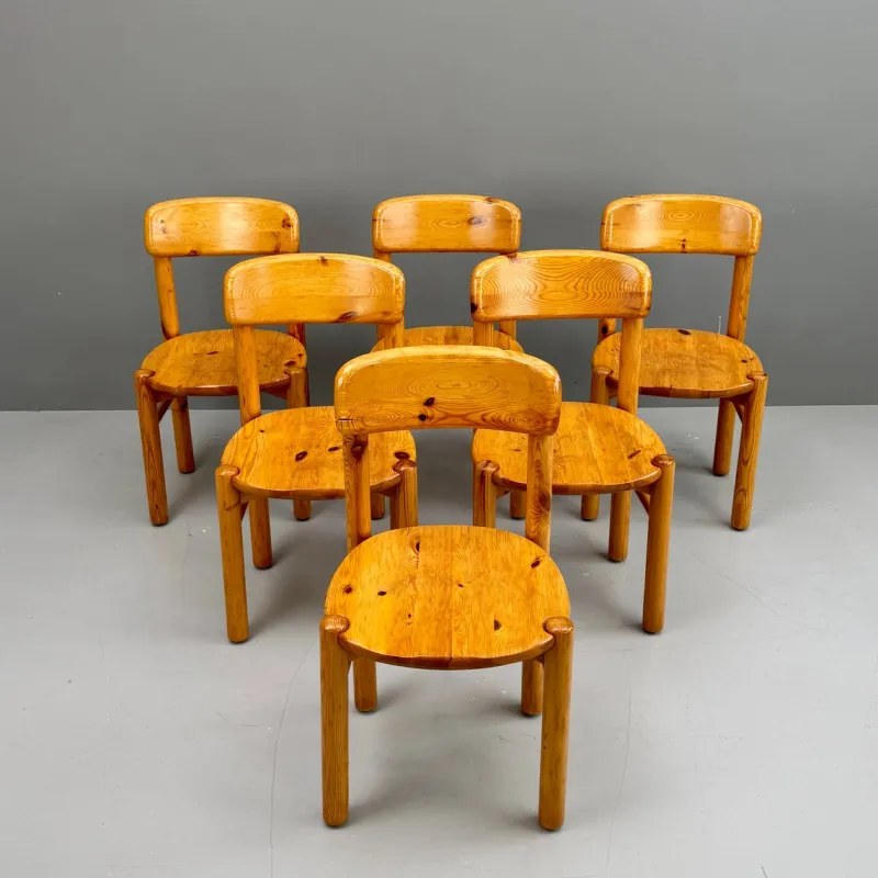 Hot Pamono Vintage Pinewood Chairs by Rainer Daumiller, 1970s, Set of 6