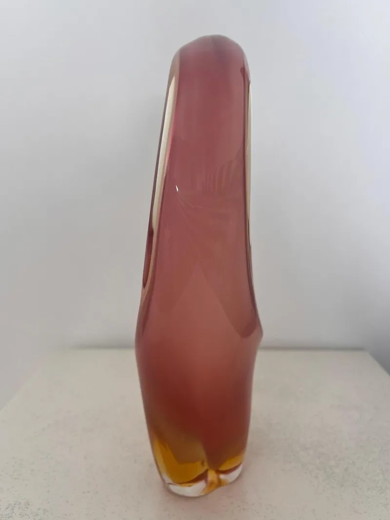 Pamono Vintage Pink and Yellow Murano Basket, 1950s> Trunks Crates & Baskets
