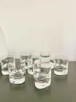 Discount Pamono Vintage Pitagora Water Glasses by Marco Zanuso for Arnolfo Di Cambio, 1969, Set of 7