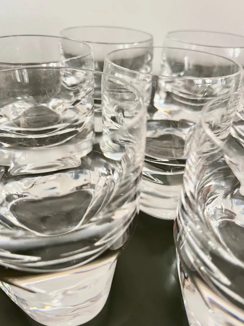Discount Pamono Vintage Pitagora Water Glasses by Marco Zanuso for Arnolfo Di Cambio, 1969, Set of 7