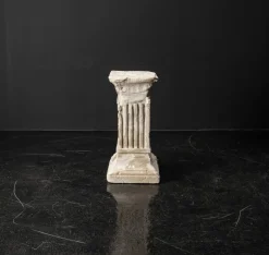 Pamono Vintage Plaster Pedestal with Flutes and Frieze, 1980s><noscript><img width=