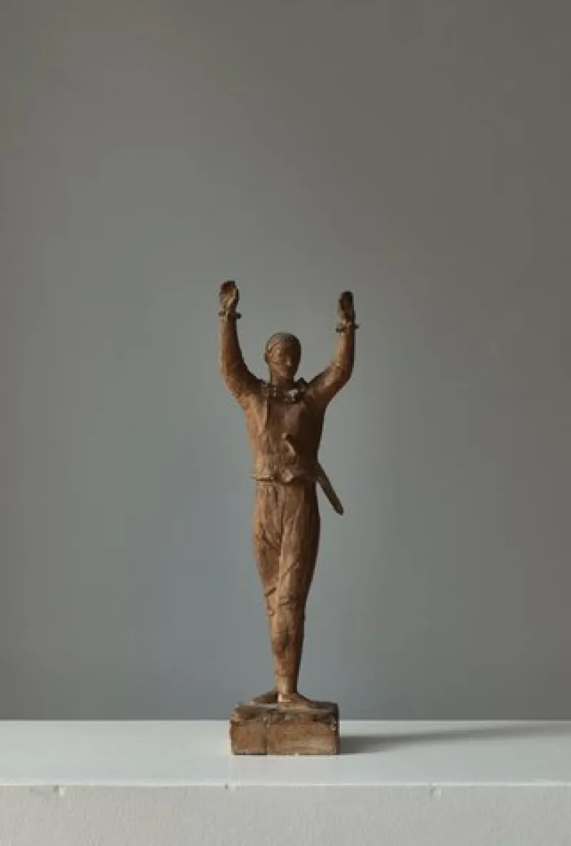 Pamono Vintage Plaster Sculpture of Harlequin by Einar Utzon-Frank, 1930s> Art Deco|Sculpture
