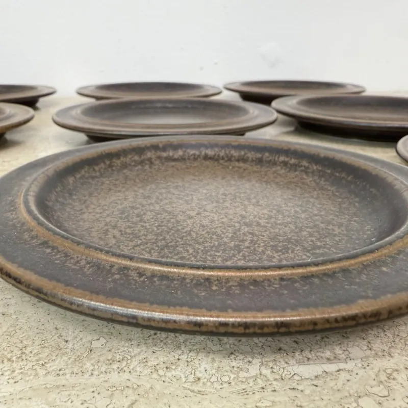 Pamono Vintage Plates by Ulla Procope for Arabia, 1970s, Set of 9> Dinner Plates & Bowls