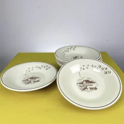Pamono Vintage Plates from Mulino Bianco, Set of 7> Dinner Plates & Bowls
