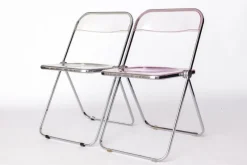 Discount Pamono Vintage Plia Folding Chairs from Castelli / Anonima Castelli, Italy, 1970s, Set of 2
