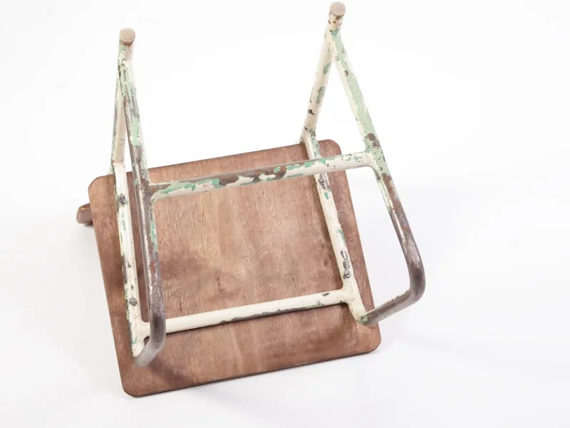 Best Pamono Vintage Plywood & Steel School Chair, 1970s