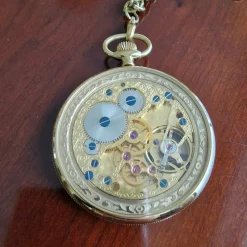 Pamono Vintage Pocket Watch with Jewelry by Michel Herbelin, Paris><noscript><img width=