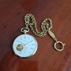 Pamono Vintage Pocket Watch with Jewelry by Michel Herbelin, Paris><noscript><img width=