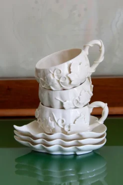 Pamono Vintage Porcelain Coffee Set by Henriette, 1990s, Set of 10><noscript><img width=