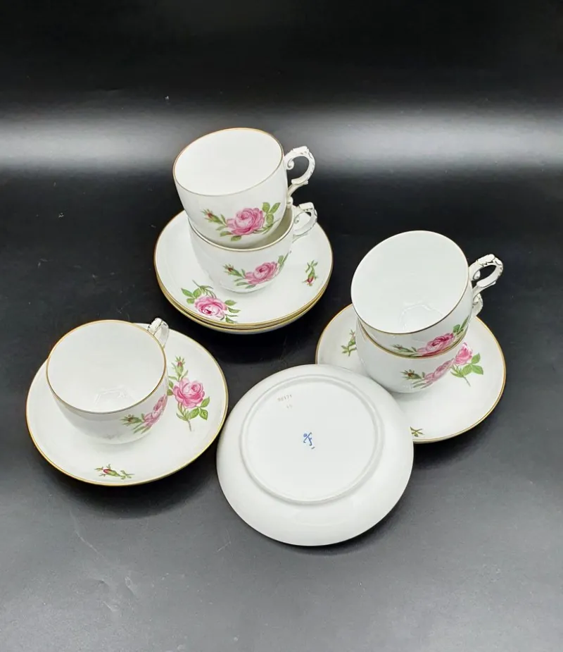 Best Pamono Vintage Porcelain Cups & Saucers from Furstenberg, Germany, Set of 10