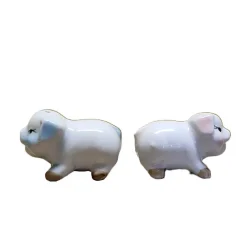 Pamono Vintage Porcelain Salt and Pepper Pigs, 1970s, Set of 2