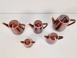 Pamono Vintage Porcelain Tea Pots from Villeroy & Boch Luxembourg, 1960s, Set of 5><noscript><img width=