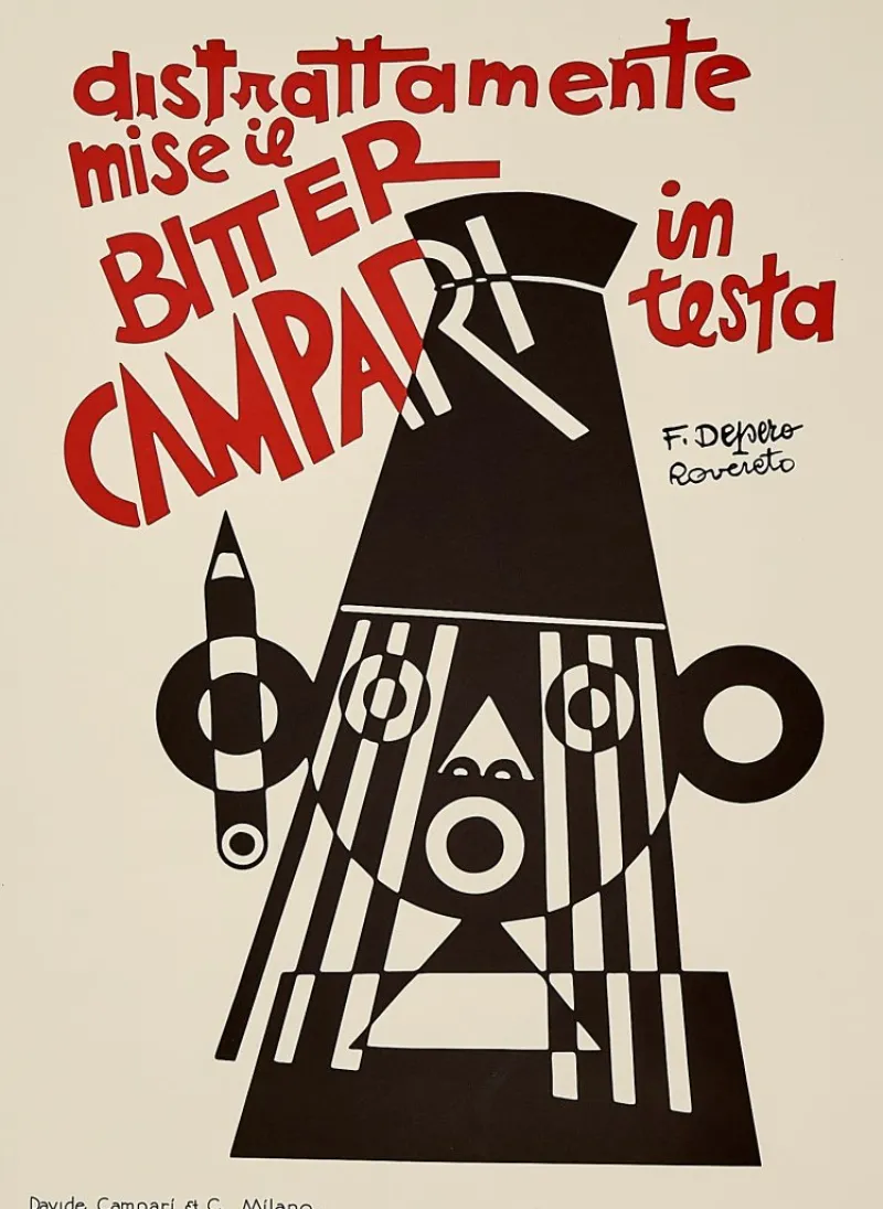Pamono Vintage Poster by Fortunato Depero, 1980s> Posters