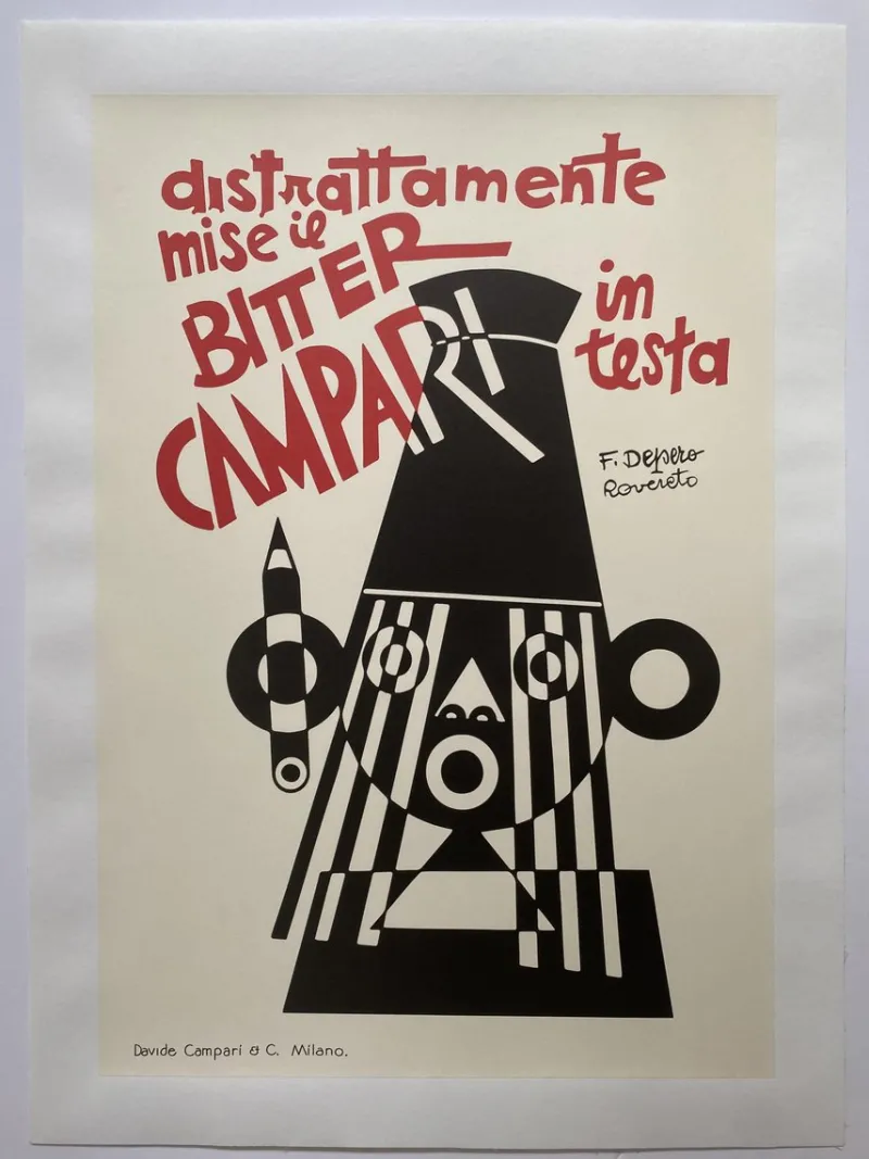Pamono Vintage Poster by Fortunato Depero, 1980s> Posters