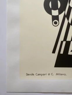 Pamono Vintage Poster by Fortunato Depero, 1980s><noscript><img width=
