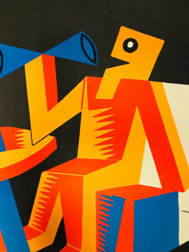 Pamono Vintage Poster by Fortunato Depero, 1980s> Posters